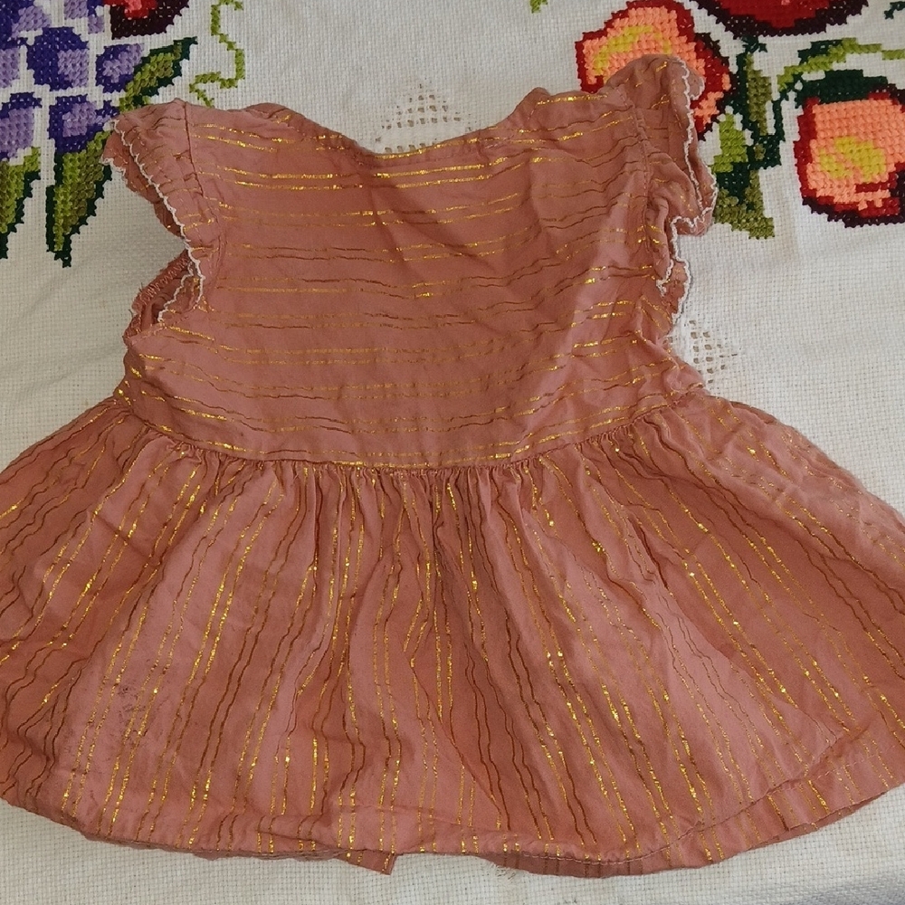 Girls' Ruffled Peach Top